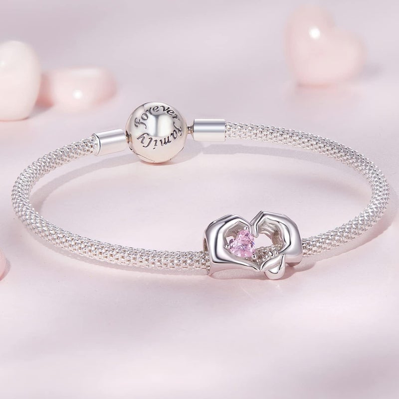 BABAMIA Store Rose Charm Heart Charms for Bracelets 925 Sterling Silver Bead Charm Fits Bracelets and Necklaces Paved with Cubic Zirconia Animal Skull Charm Dainty Halloween Charms Jewelry for Women Girls - Image 3